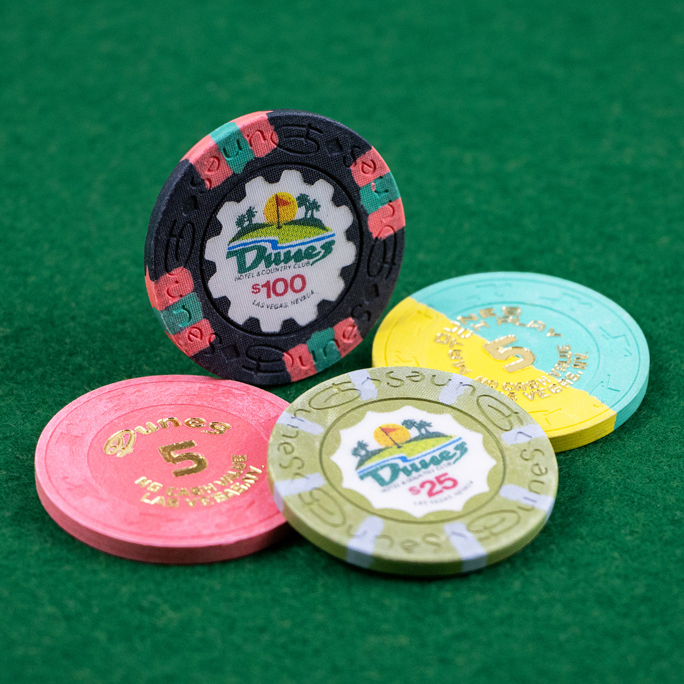 Dunes Casino Four Chip Set | The Mob Museum