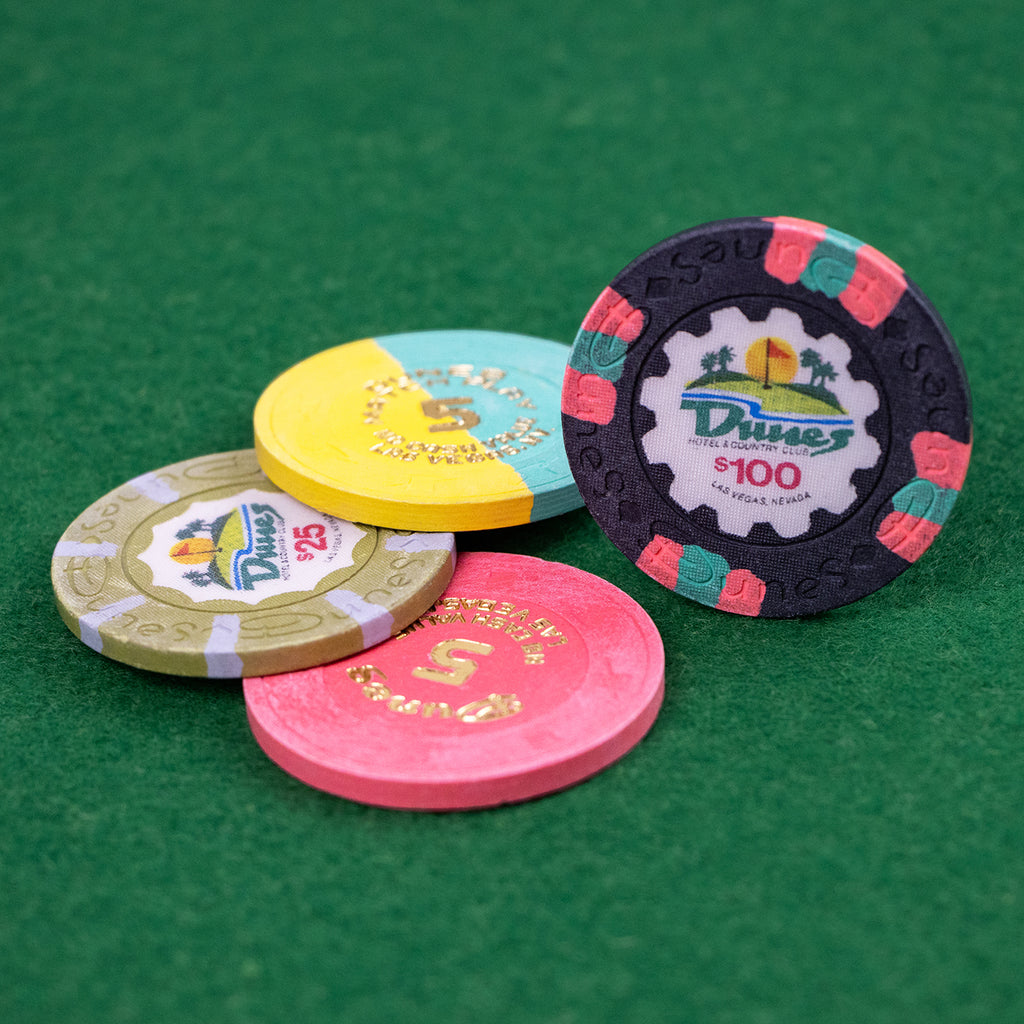 Dunes Casino Four Chip Set