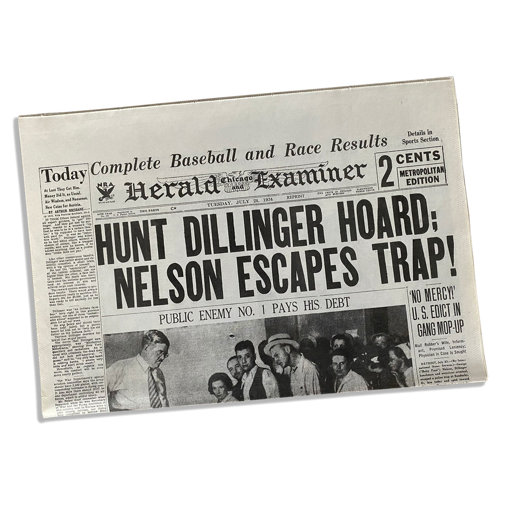 Newspaper Reprints - Hunt Dillinger Hoard