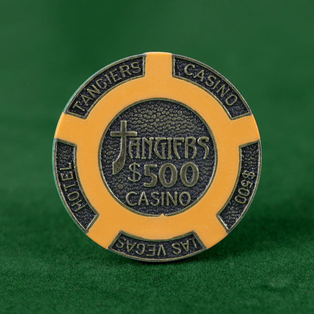 Tangiers Casino Brass Poker Chip $500