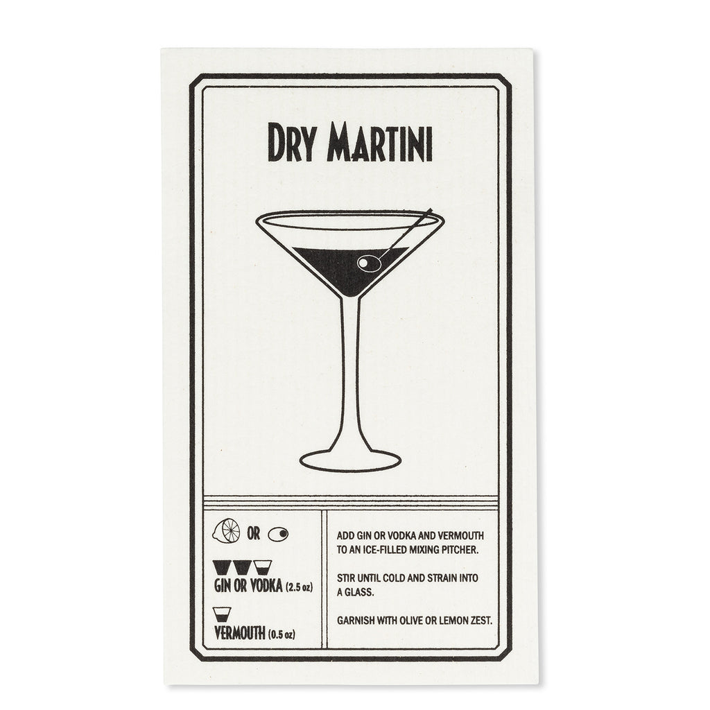 Gin/Martini Dishcloth Set