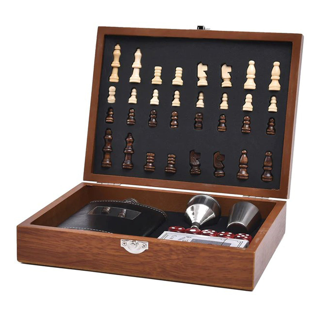 Chess and Whiskey Gift Set